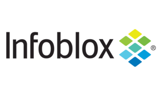Logo of Infoblox with stylized multicolored cubes.