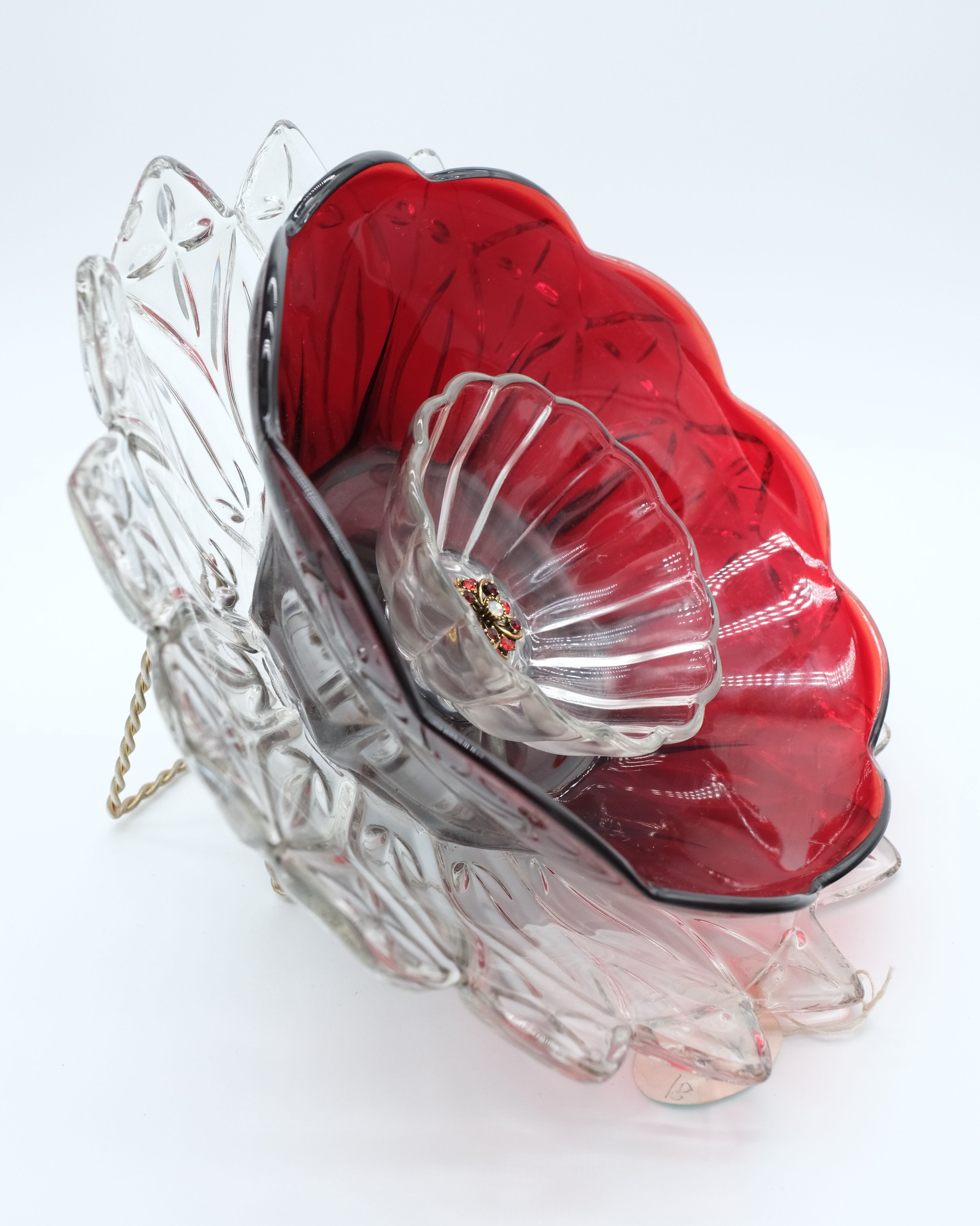 Plate Flower - Holiday Red Flower