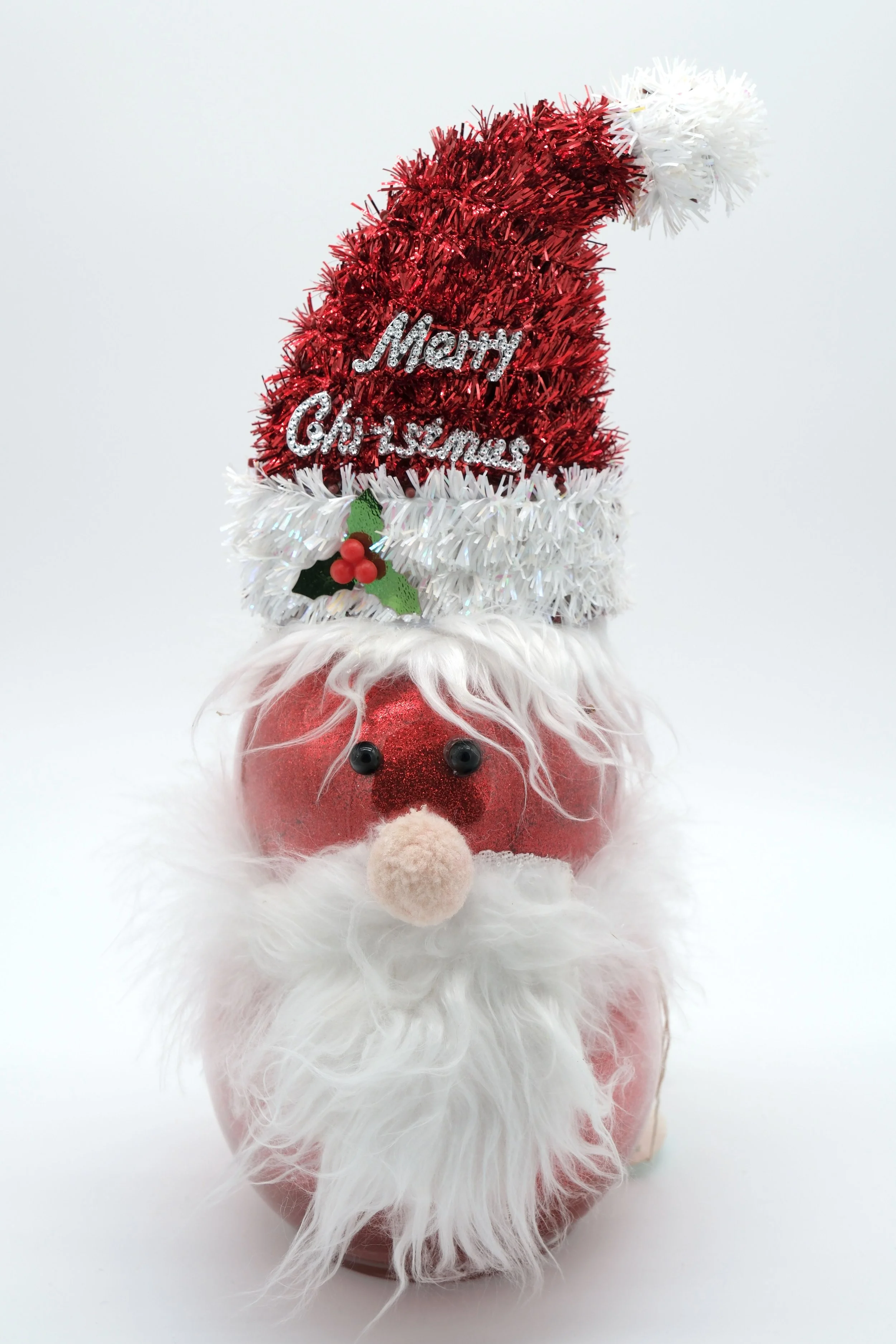 Small Gnome w/ Merry Christmas Hat - Lights Up