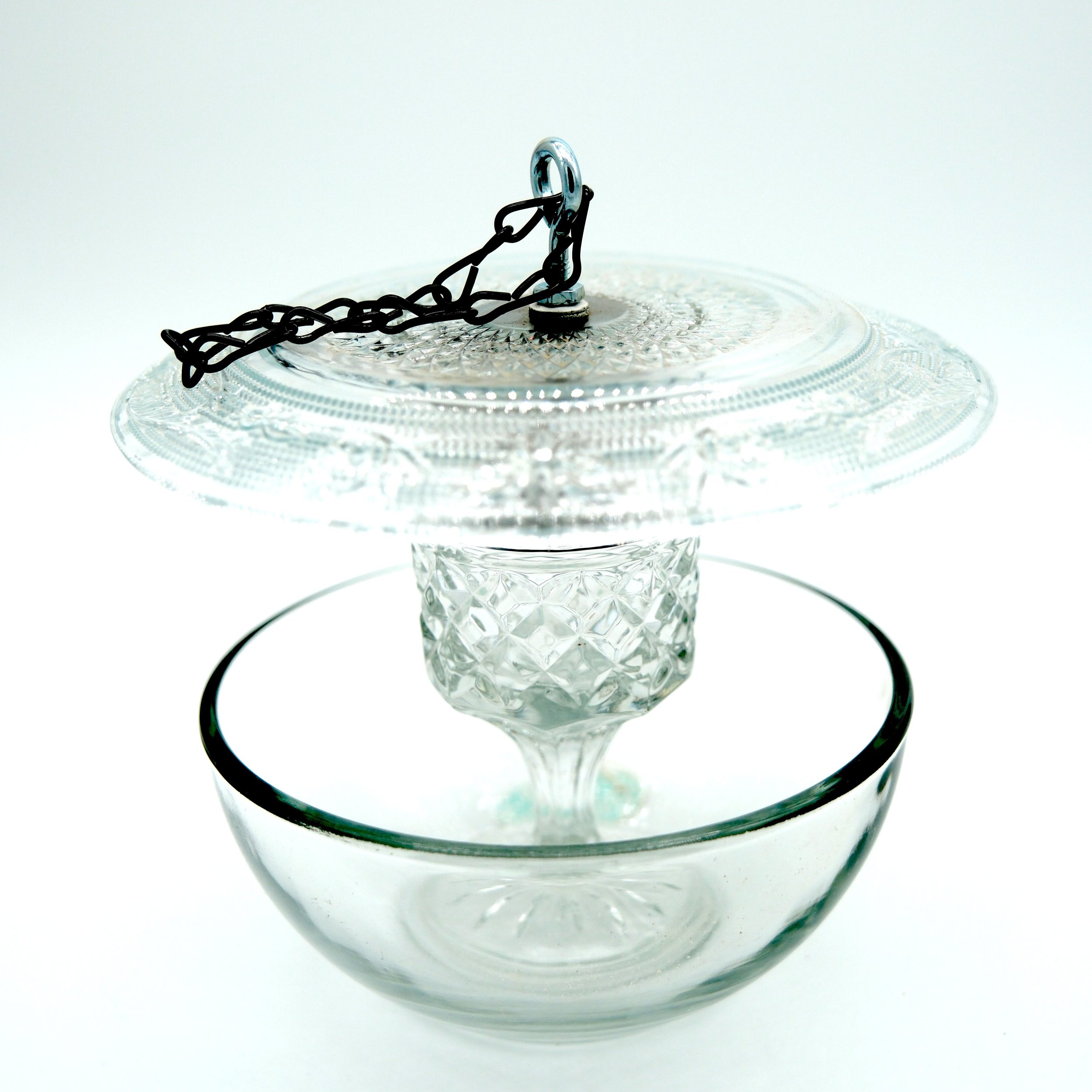 Glass Hanging Bird Feeder