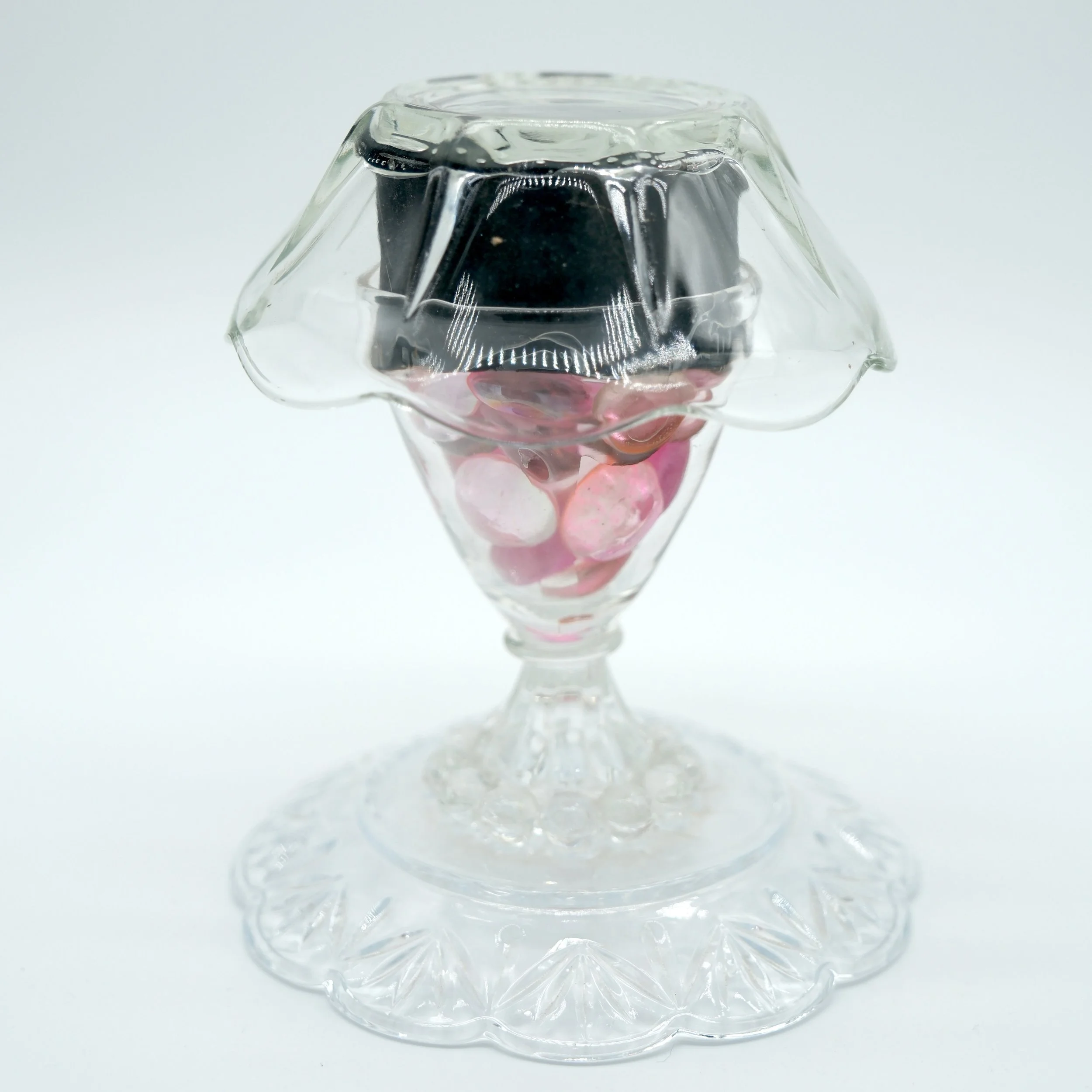 Small Solar Mushroom w/Pink Center