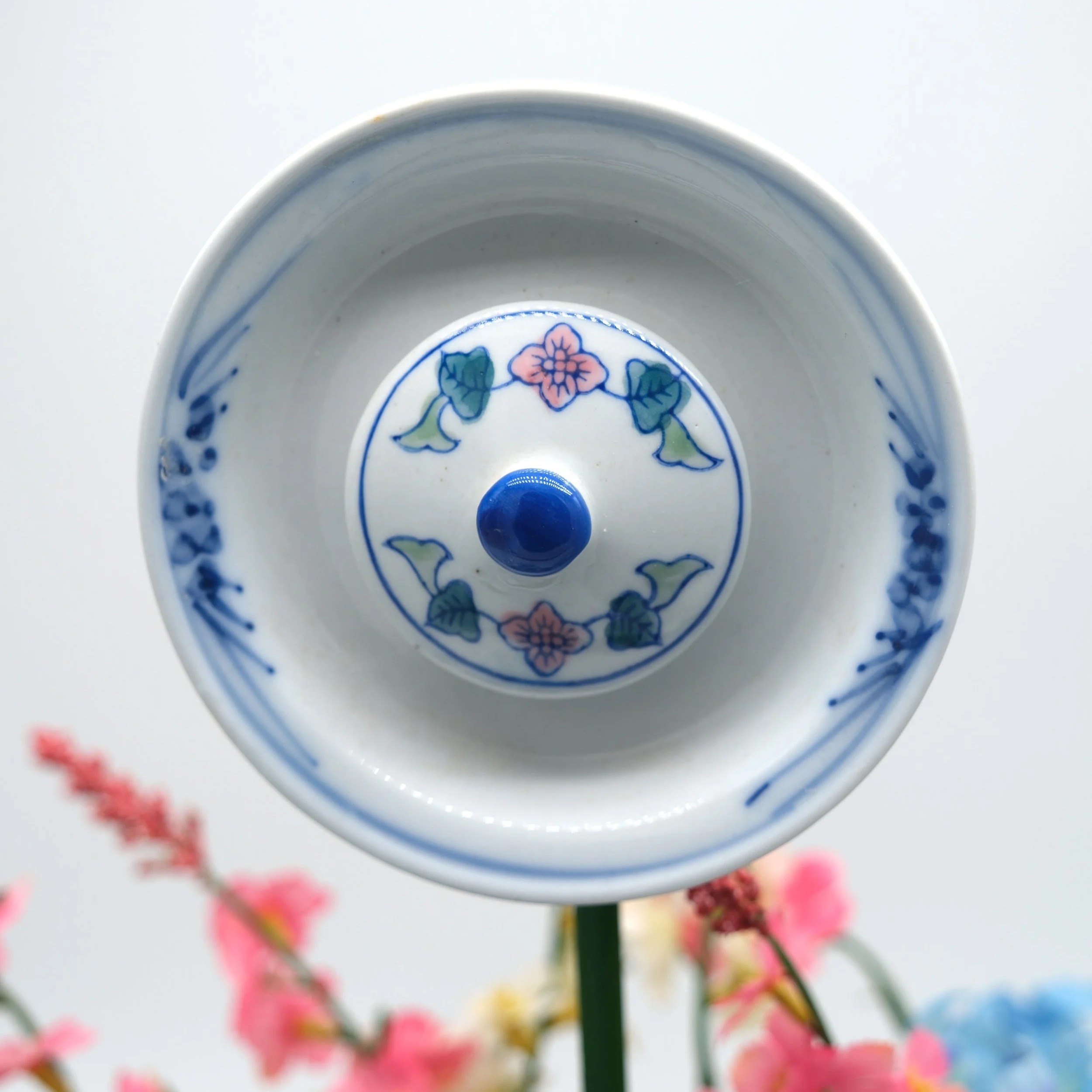 Mini Plate Flower - Blue Accent