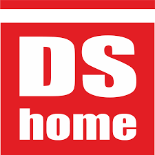 Red square logo with white text reading 'DS home'