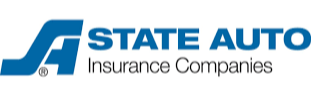 State Auto Insurance Companies logo, featuring a stylized blue 'F' shape