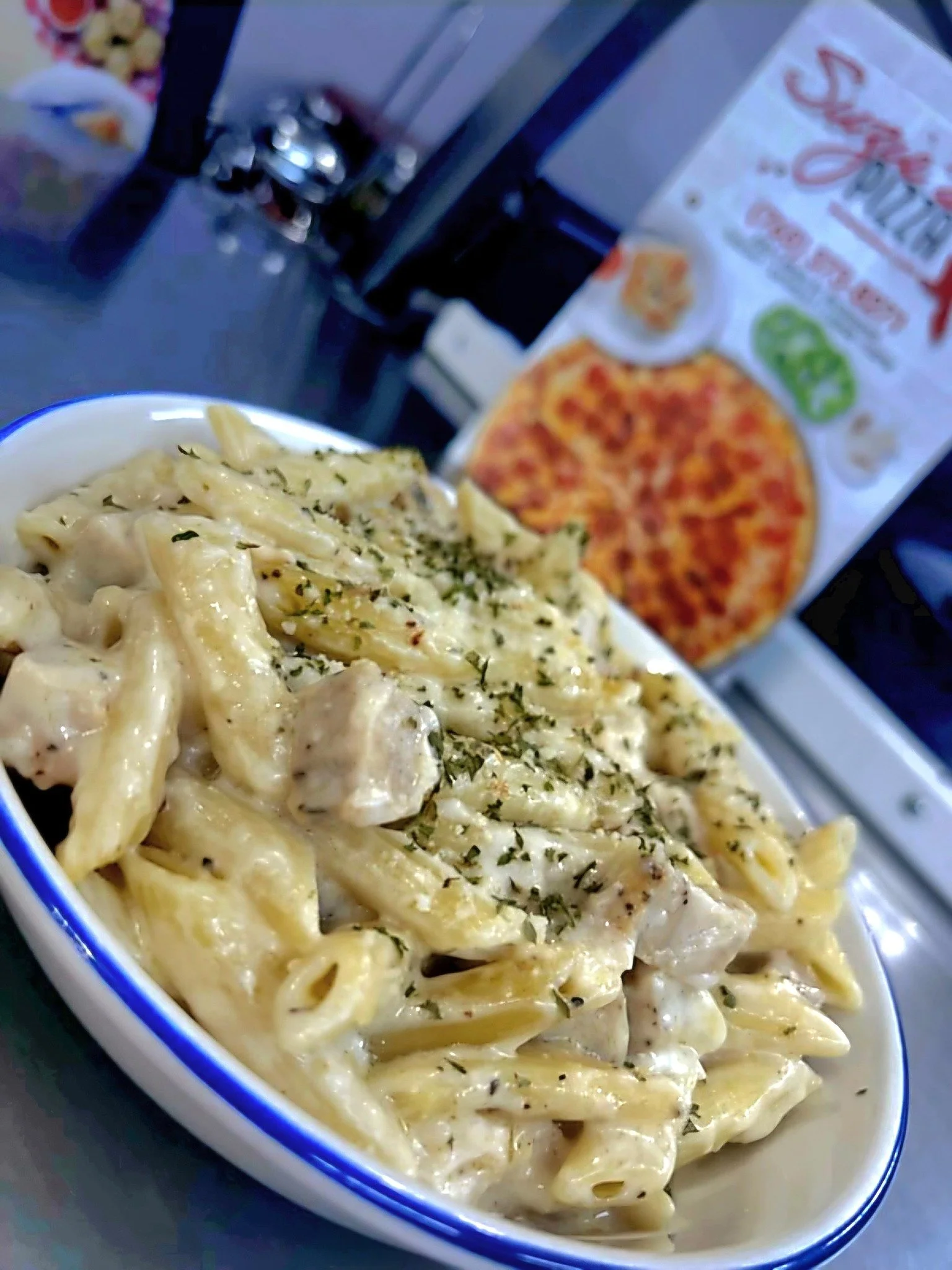 Penne Alfredo with Chicken