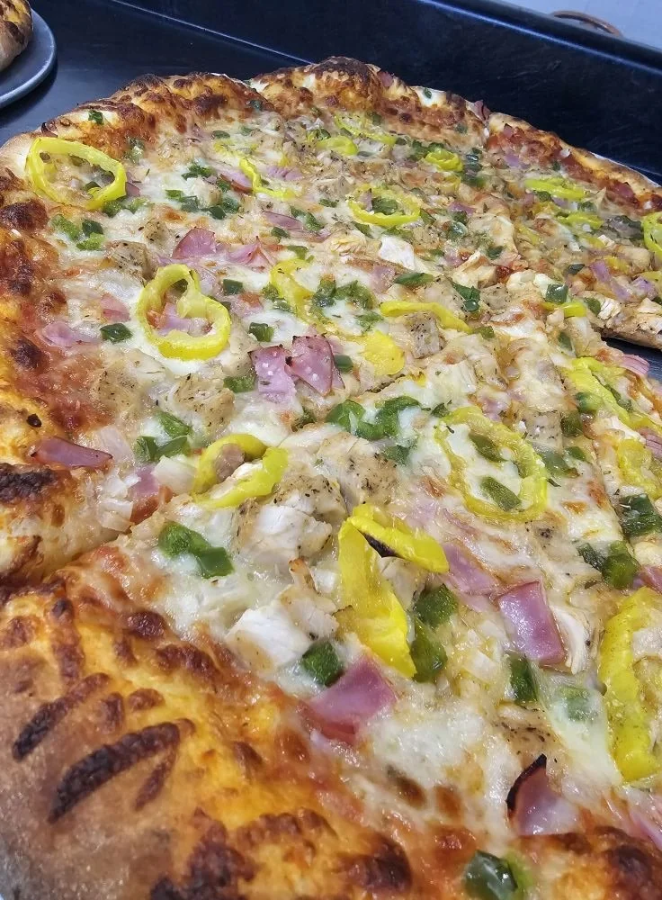 Suzie's Favorite! Chicken, Ham, Peppers, Onions, Banana Peppers