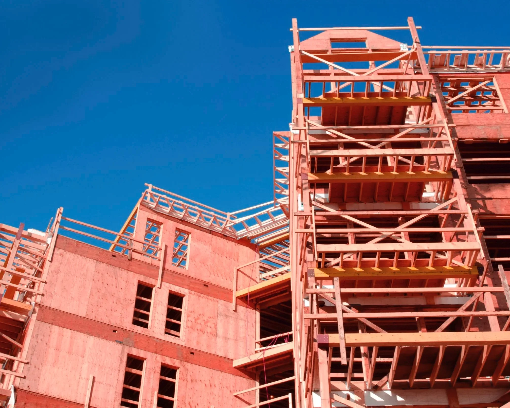 fire retardant lumber framing construction site