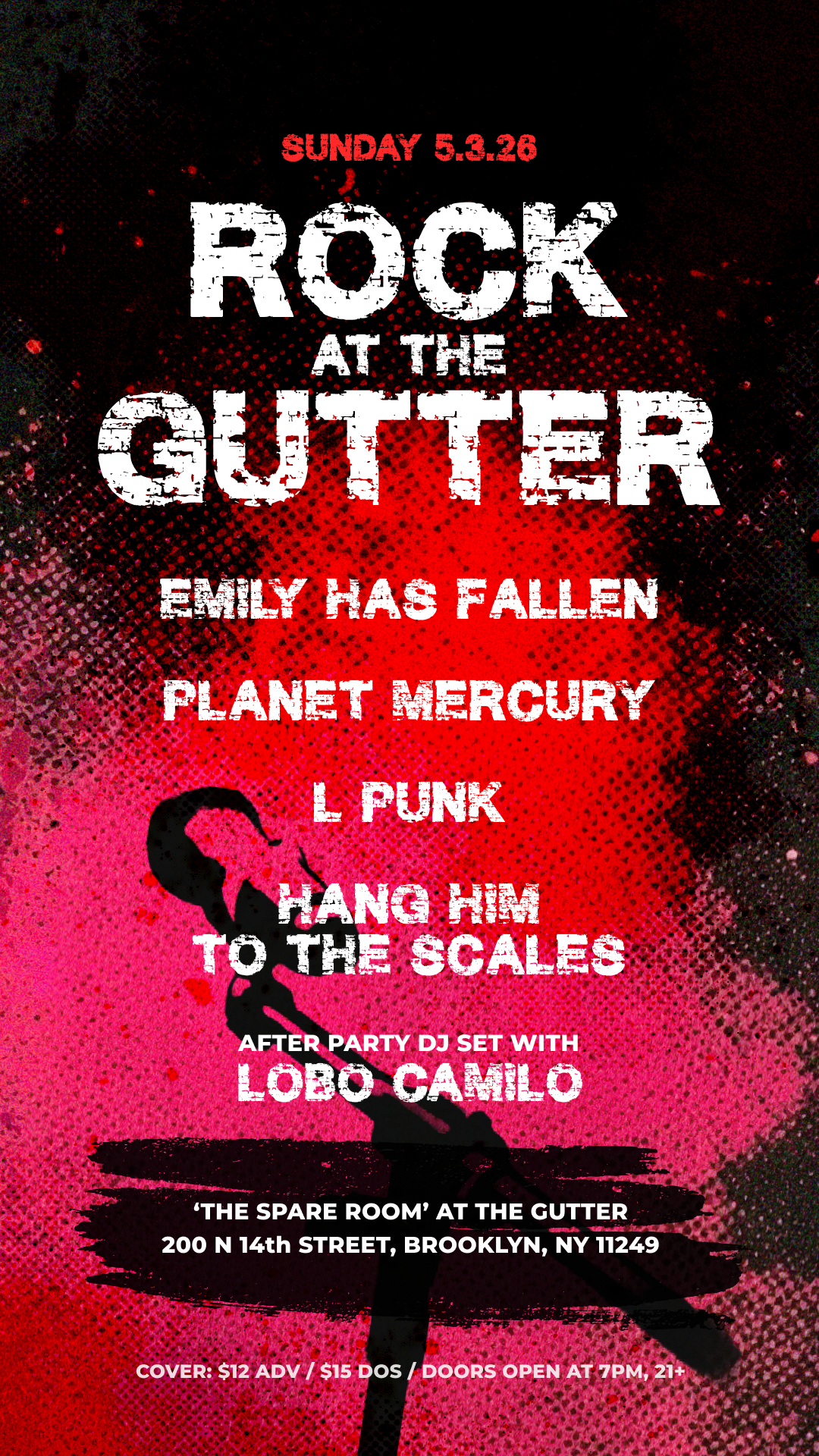 LIVE SHOW! Emily has Fallen, Planet Mercury, L Punk, Hang Him to the Scales