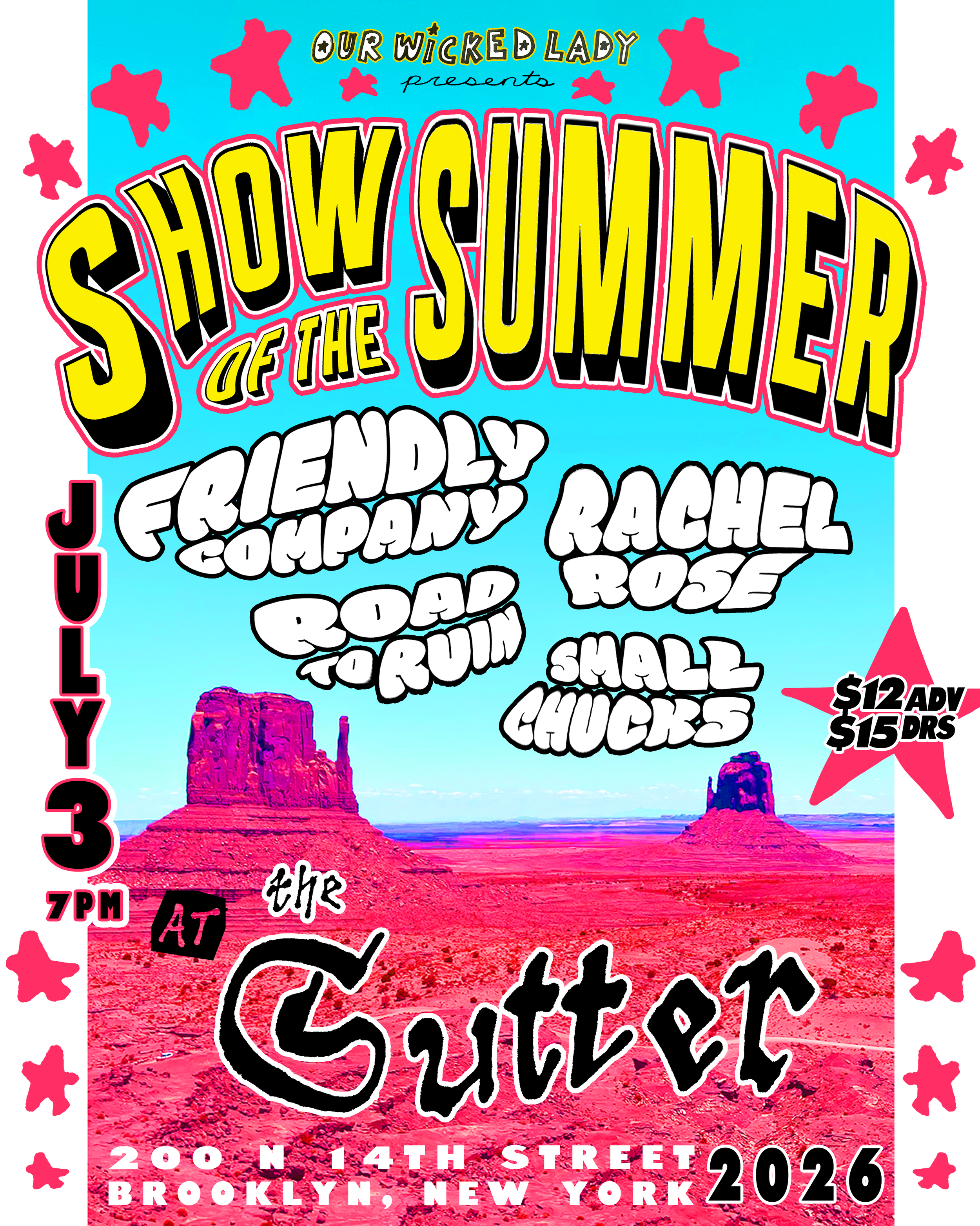 OWL PRESENTS! Friendly Company, Road to Ruin, Small Chucks, Rachel Rose