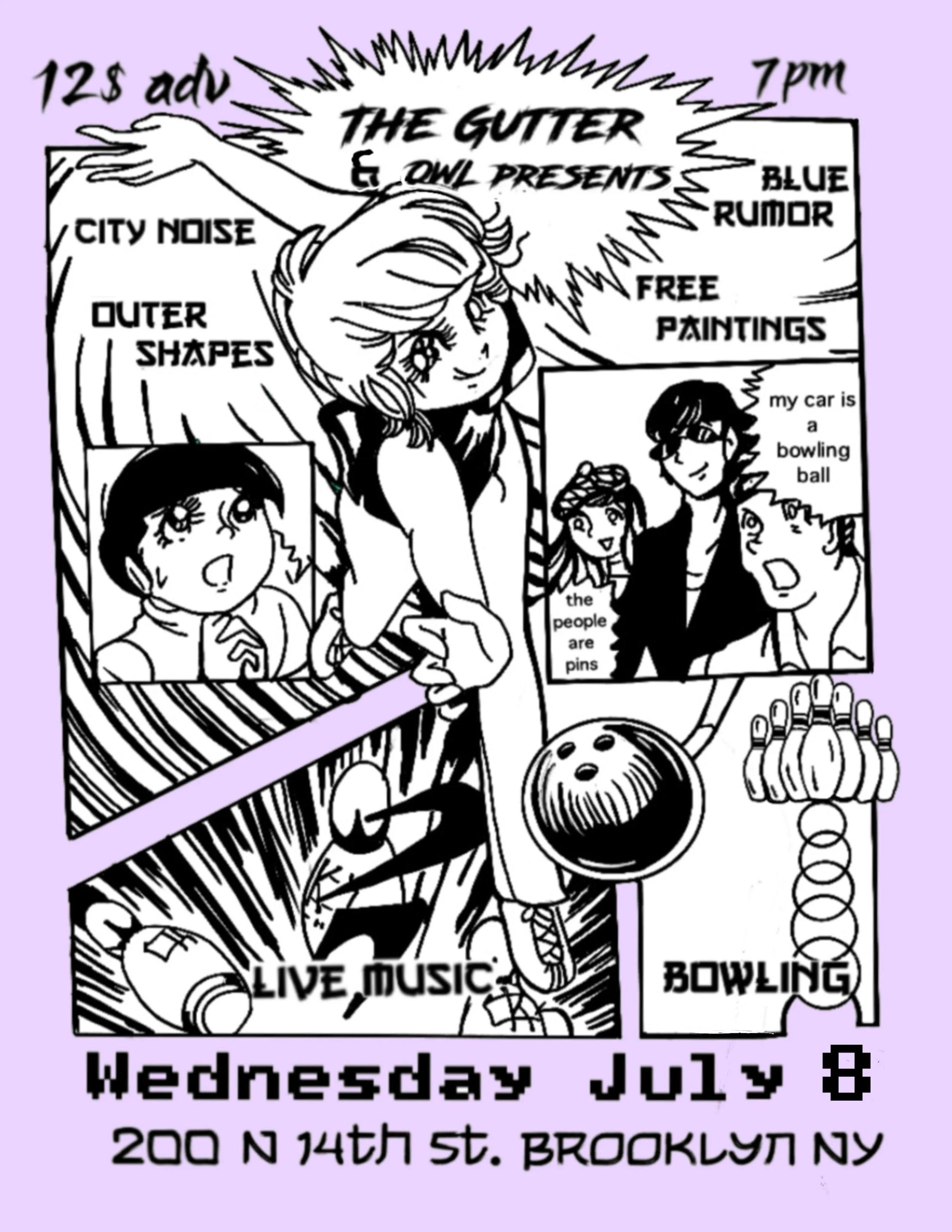OWL PRESENTS! Outer Shapes, Free Paintings, Blue Rumor, City Noise