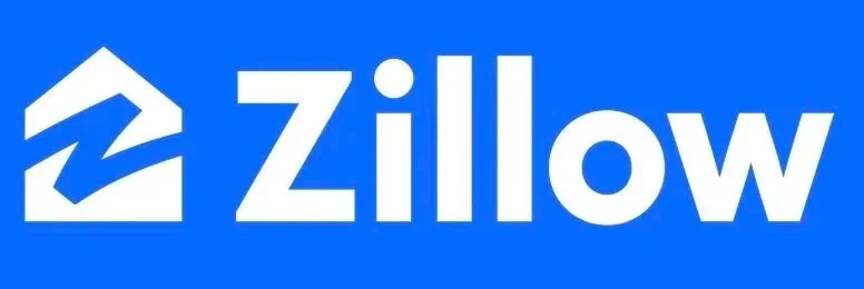 Zillow logo with a blue background and white text