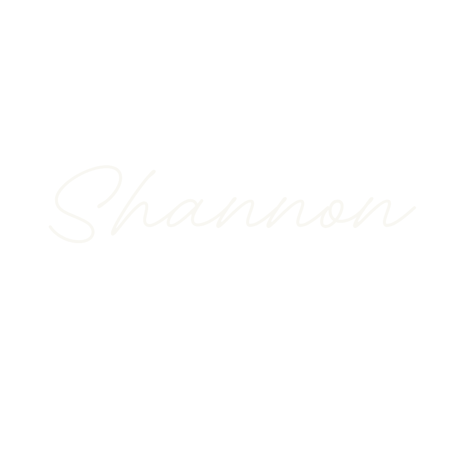 The image features the name 'Shannon' written in white cursive script on a black background.