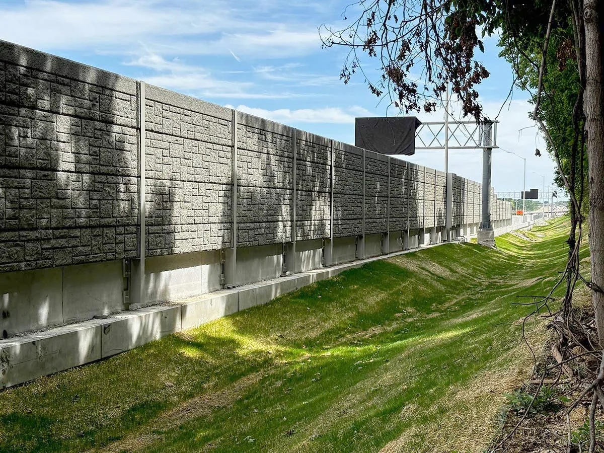 Native Grass, Noise Barriers Along Border