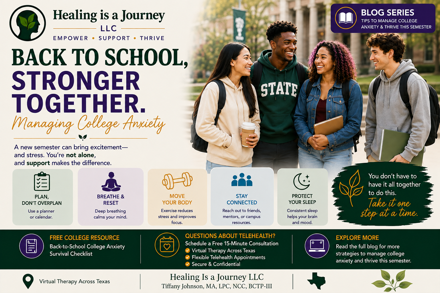 Back to School, Stronger Together: Managing College Anxiety