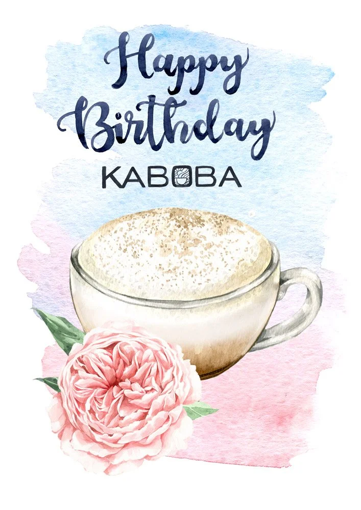 Coffee illustrations for KABOBA cafe