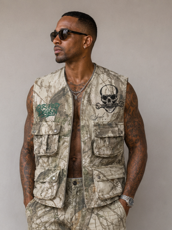 CAMO DOWN VEST