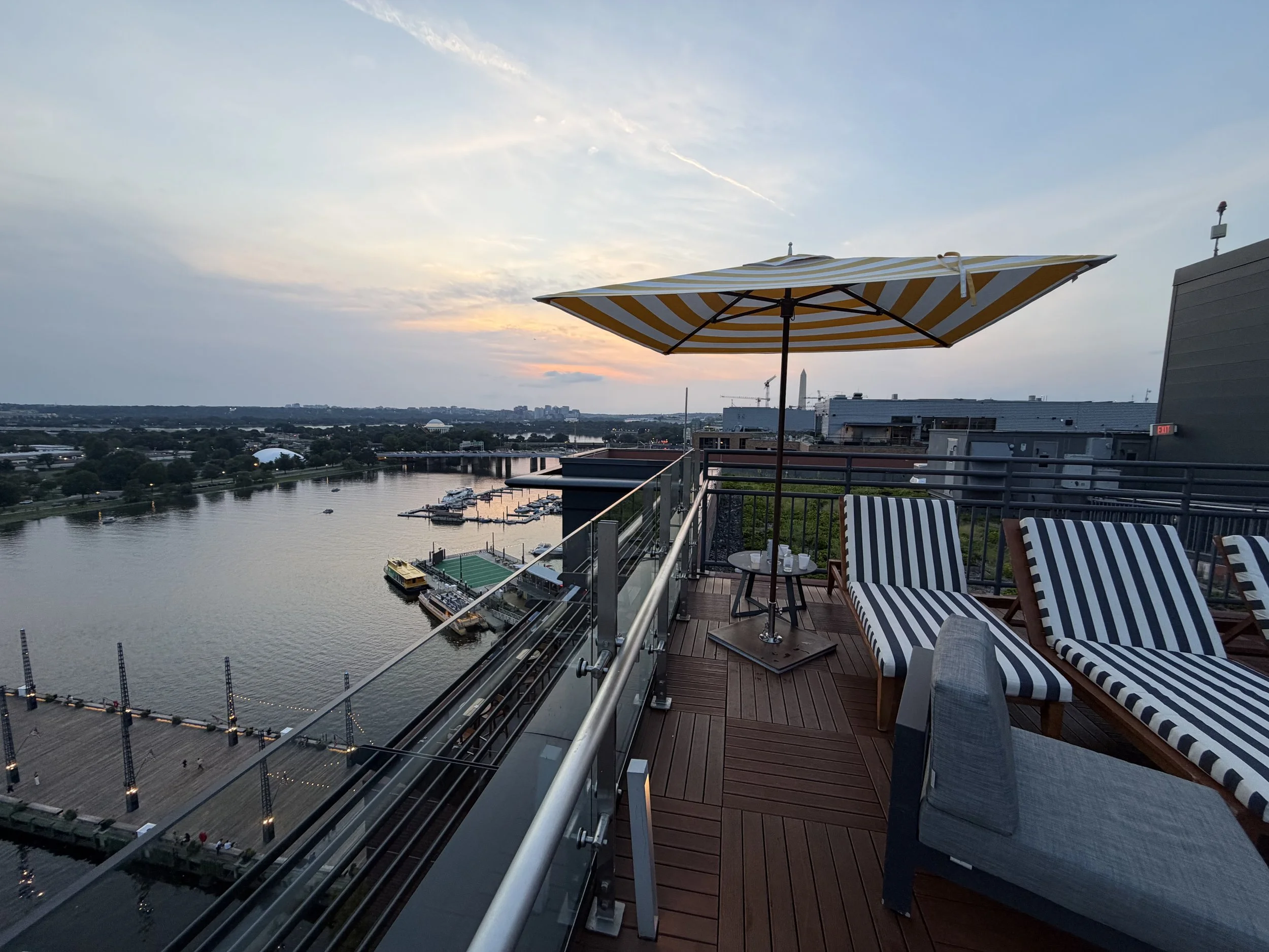 Washington D.C. Family Three Day Trip Intercontinental D. C. Warf Roof Top Pool