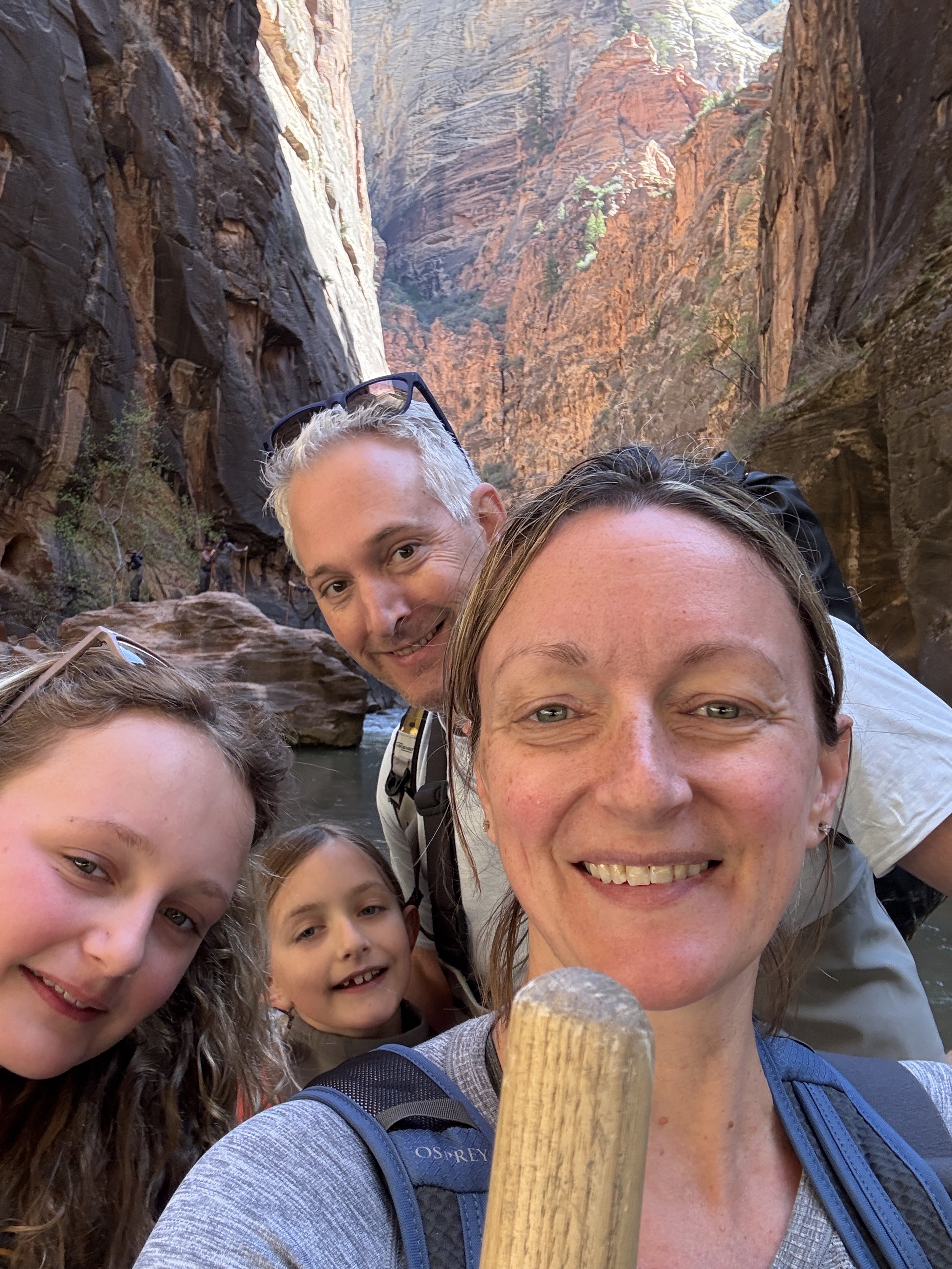 hiking in zion national park with kids the narrows
