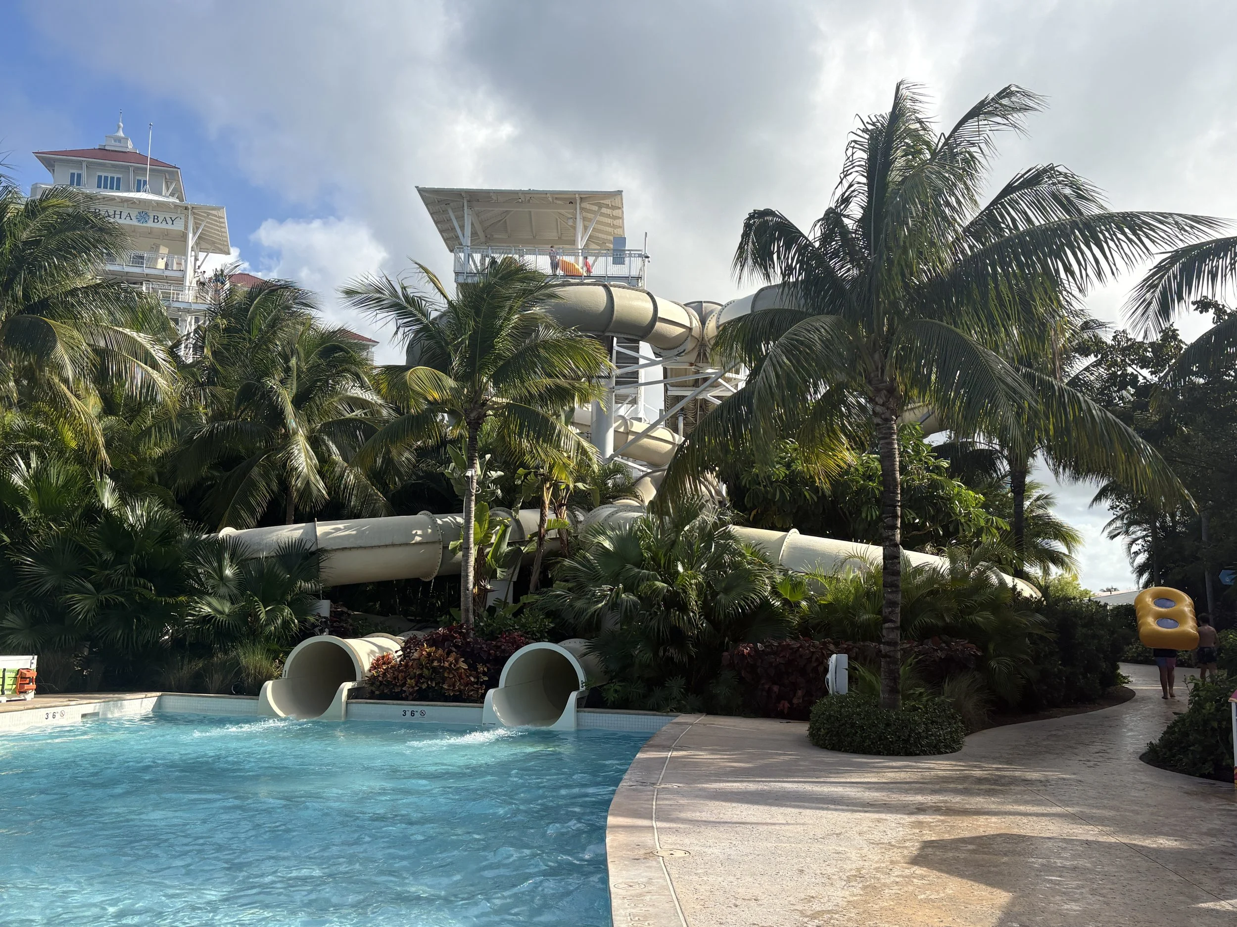 Family at Baha Bay waterpark Bahamas