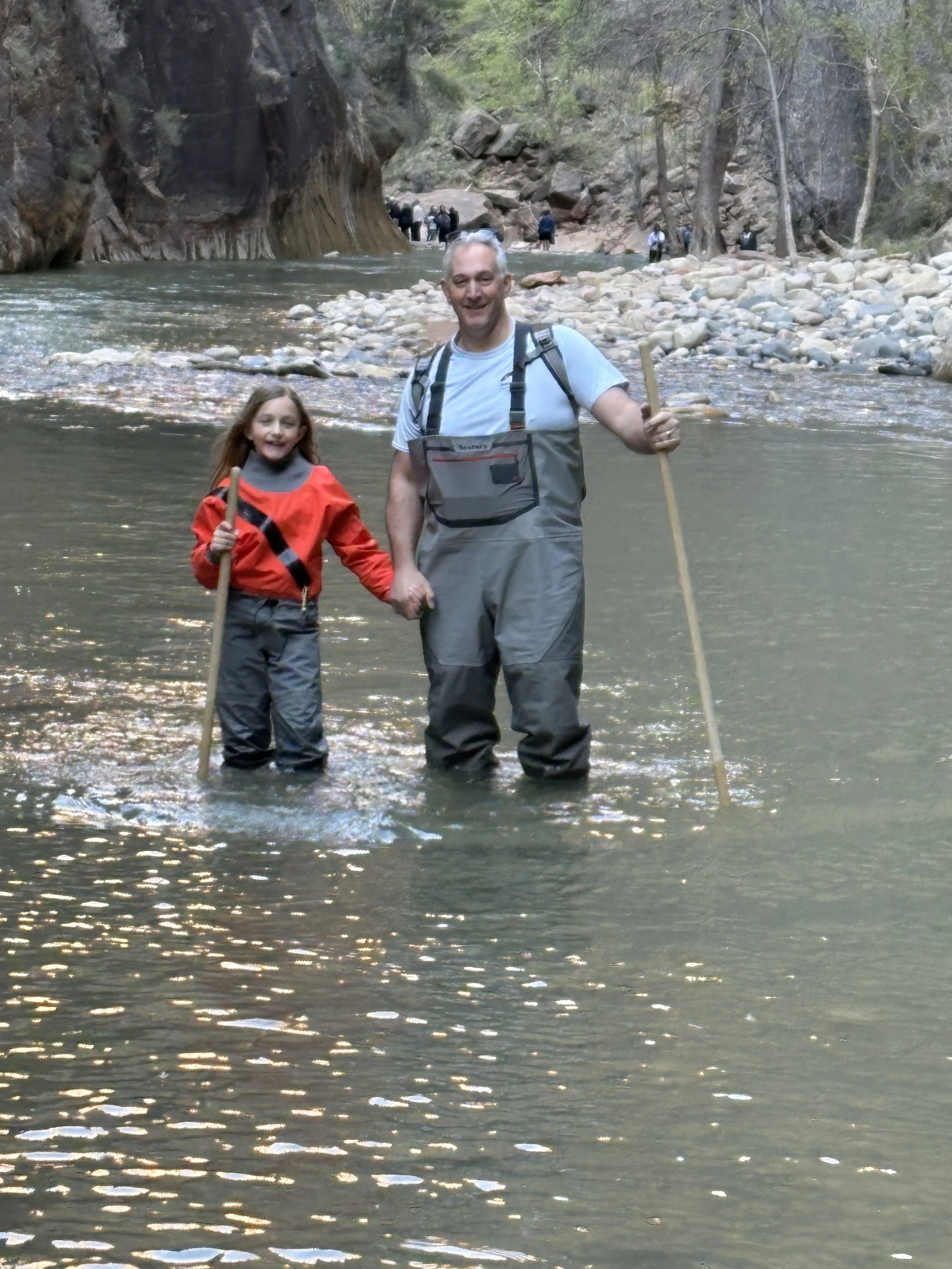 Hiking the Narrows with kids Zion National Park in the Spring