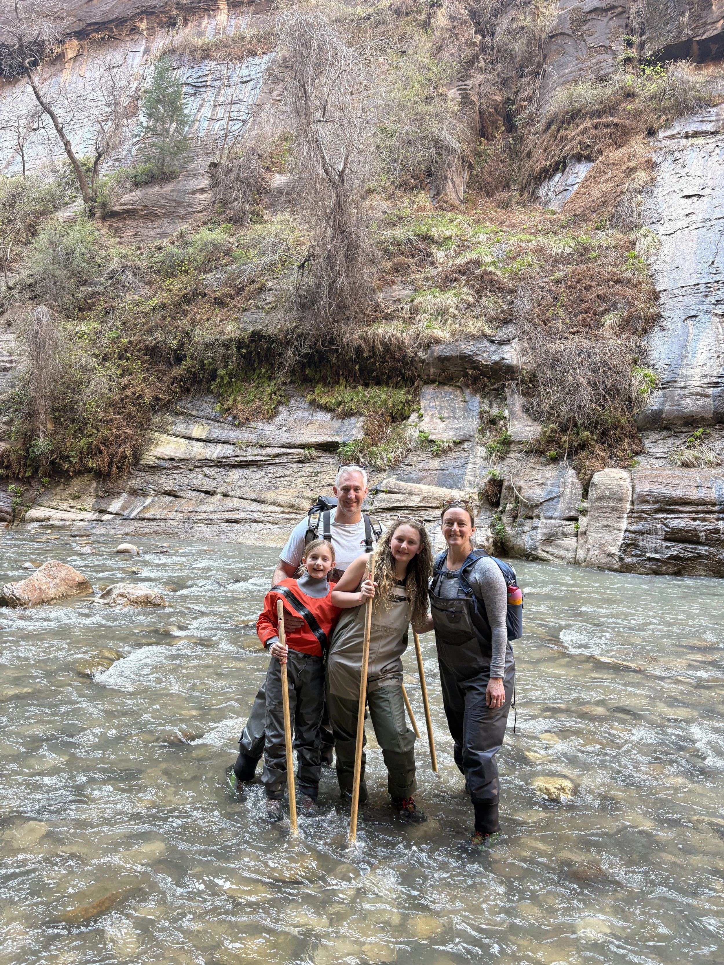 Hiking the Narrows with kids Zion National Park in the Spring