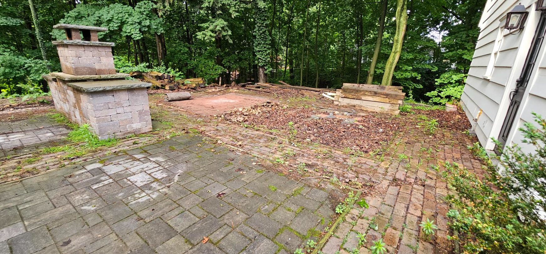 Before Patio and Fireplace Remodel