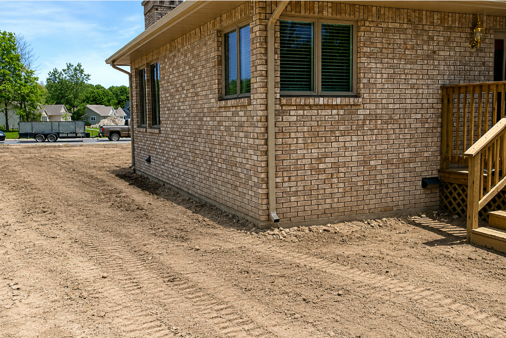Before Adding Sod and Landscaping