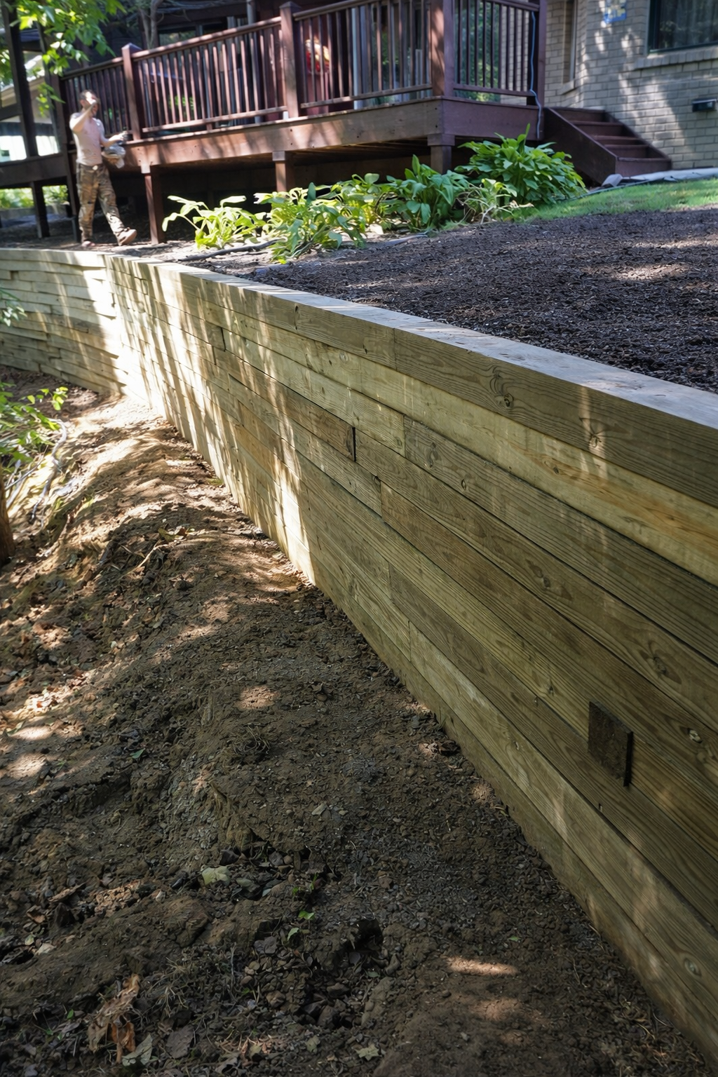 Wood Retaining Wall
