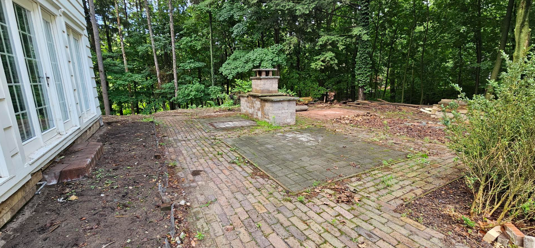 Before Patio and Fireplace Remodel