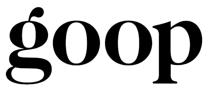 Black text spelling 'goop' in a stylized font on a clear background.