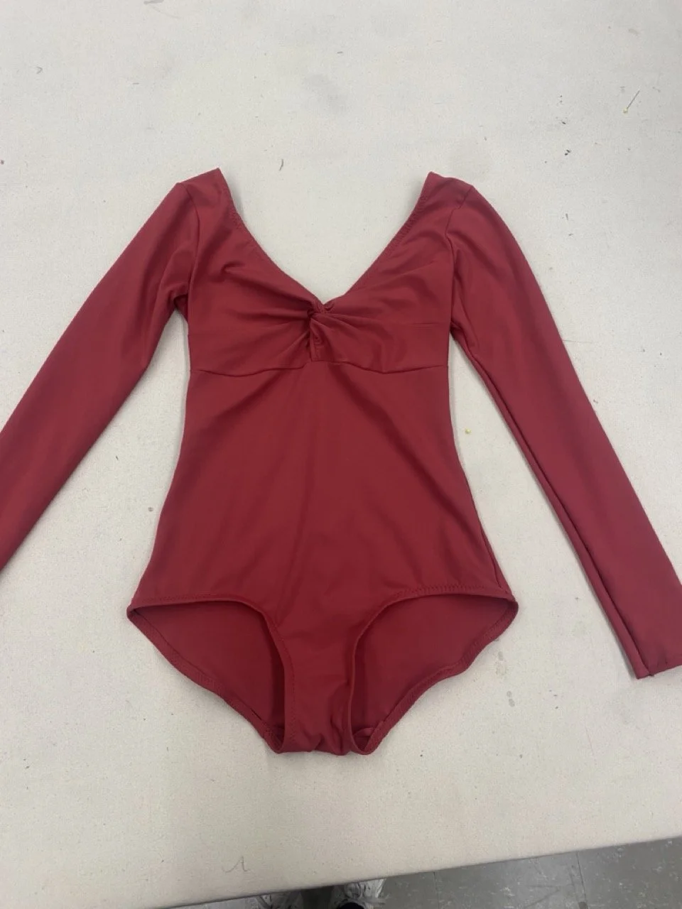 Leotard with invisible zipper