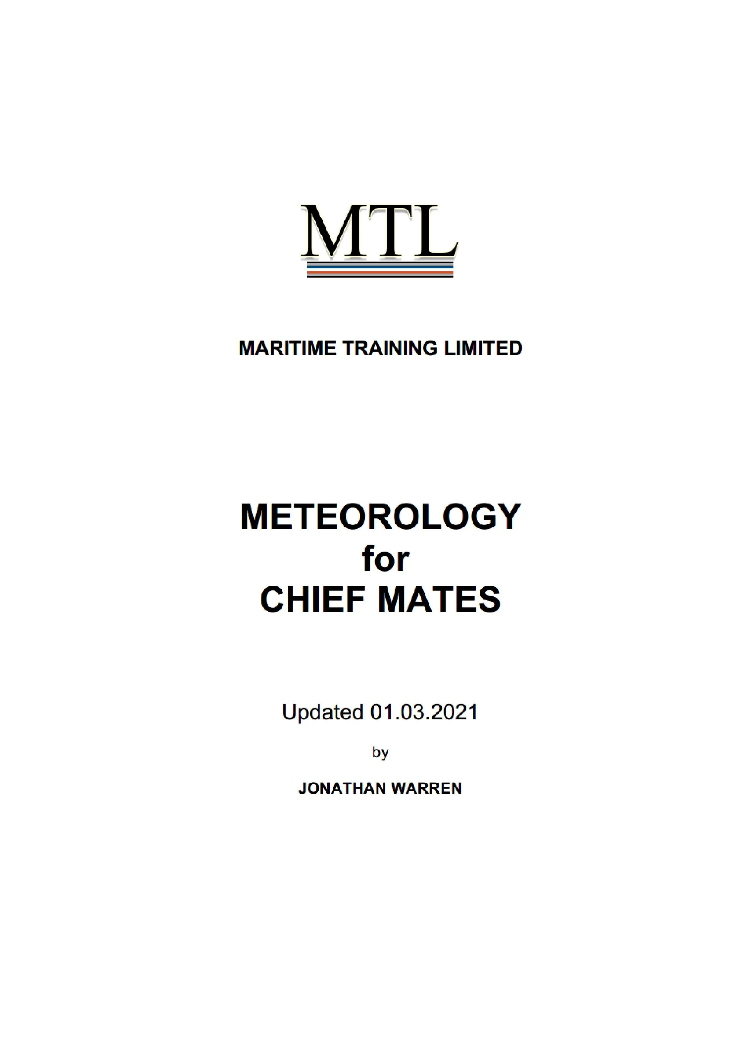 CM METEOROLOGY  NOTES