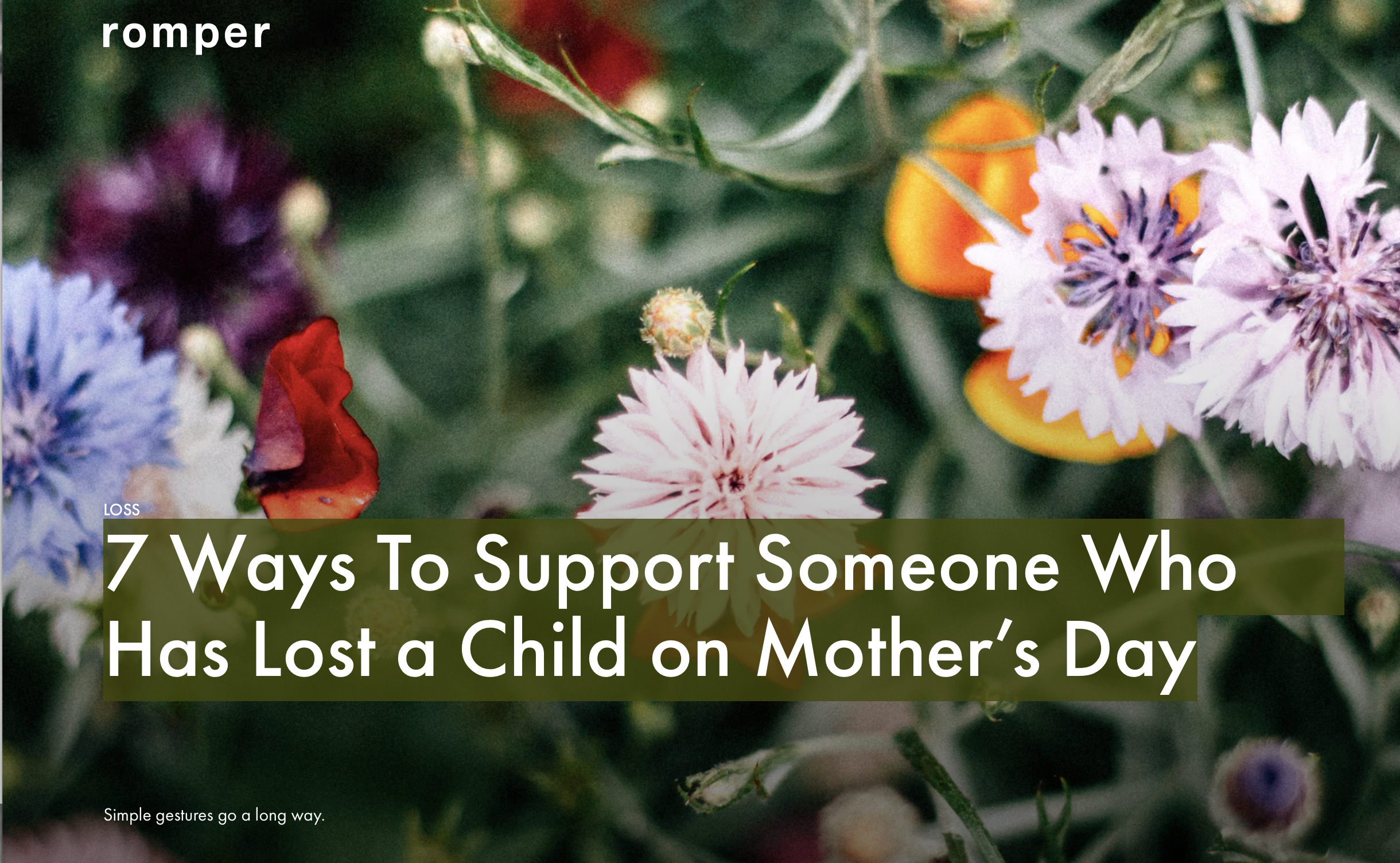 7 Ways To Support Someone Who Has Lost a Child on Mother’s Day