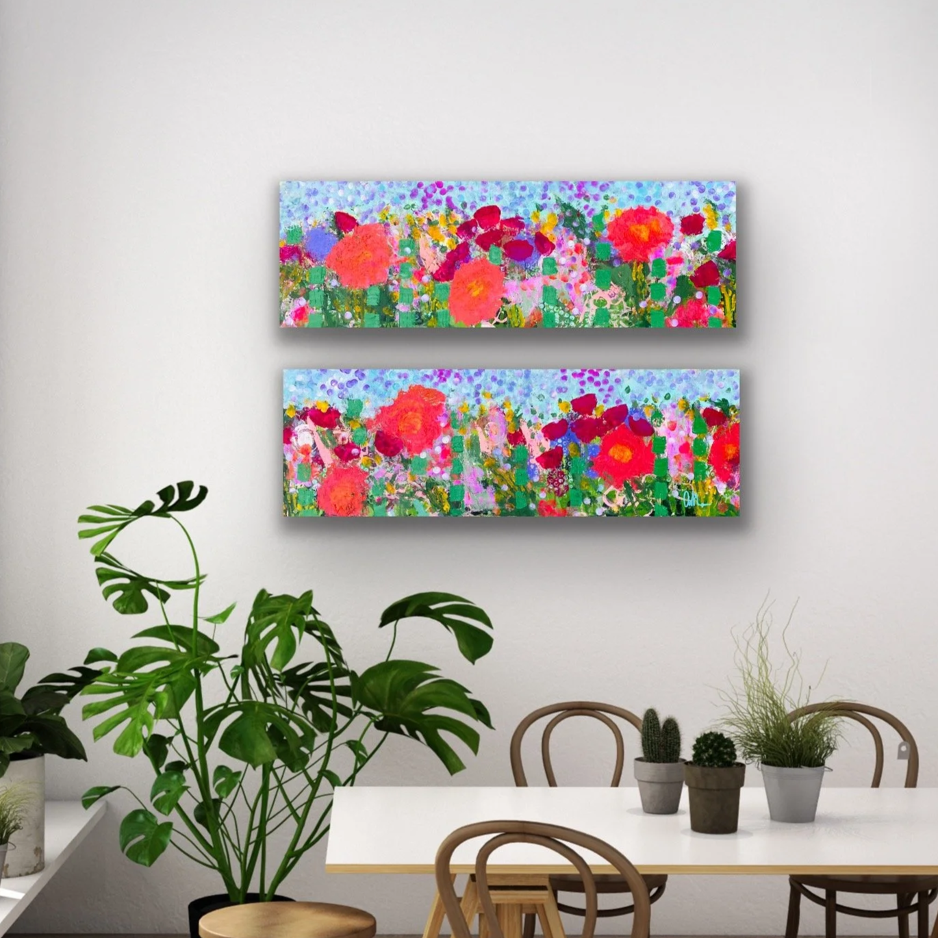 Happy Place
Set of 2, 12 x 36 x 1.5 acrylic on gallery-wrapped canvas. 


$1000