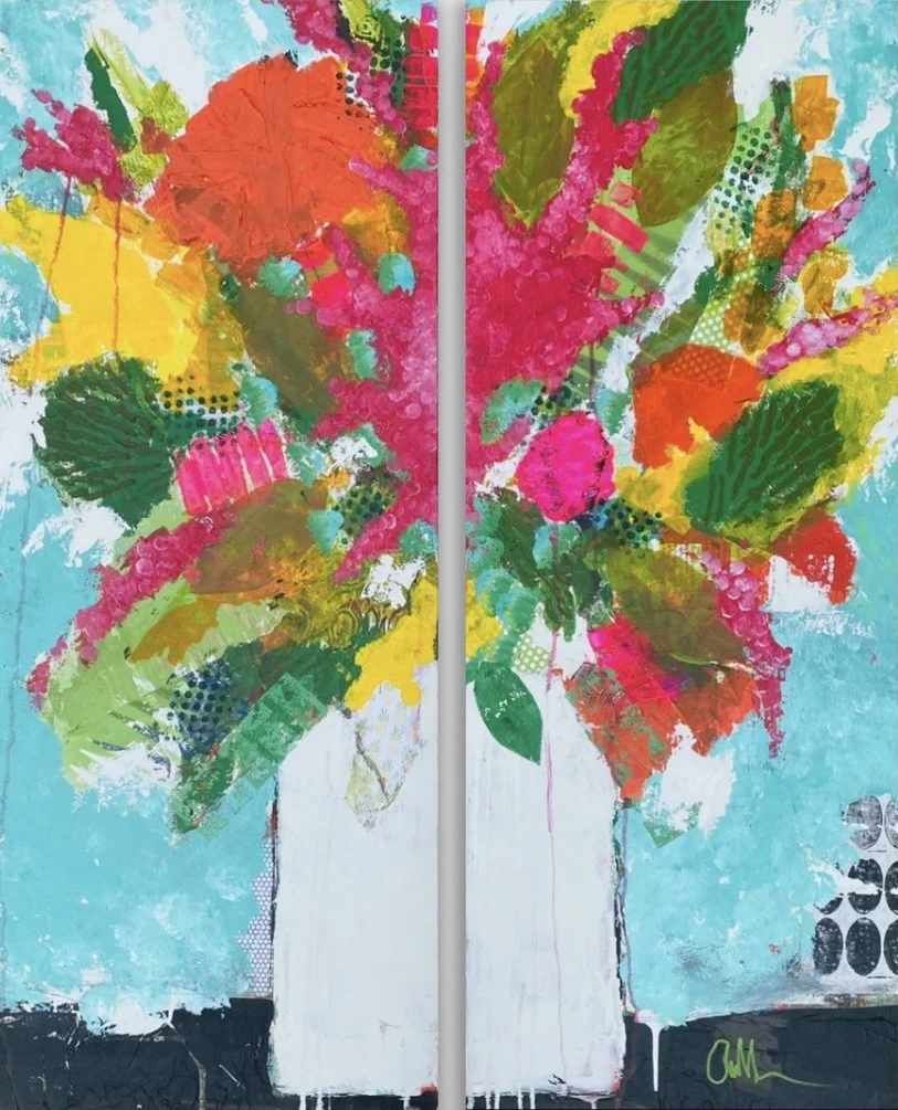 Over The Top
40” x 32” x 1.5” mixed media diptych (each piece is 16” wide) on gallery-wrapped canvas.

$1500.00