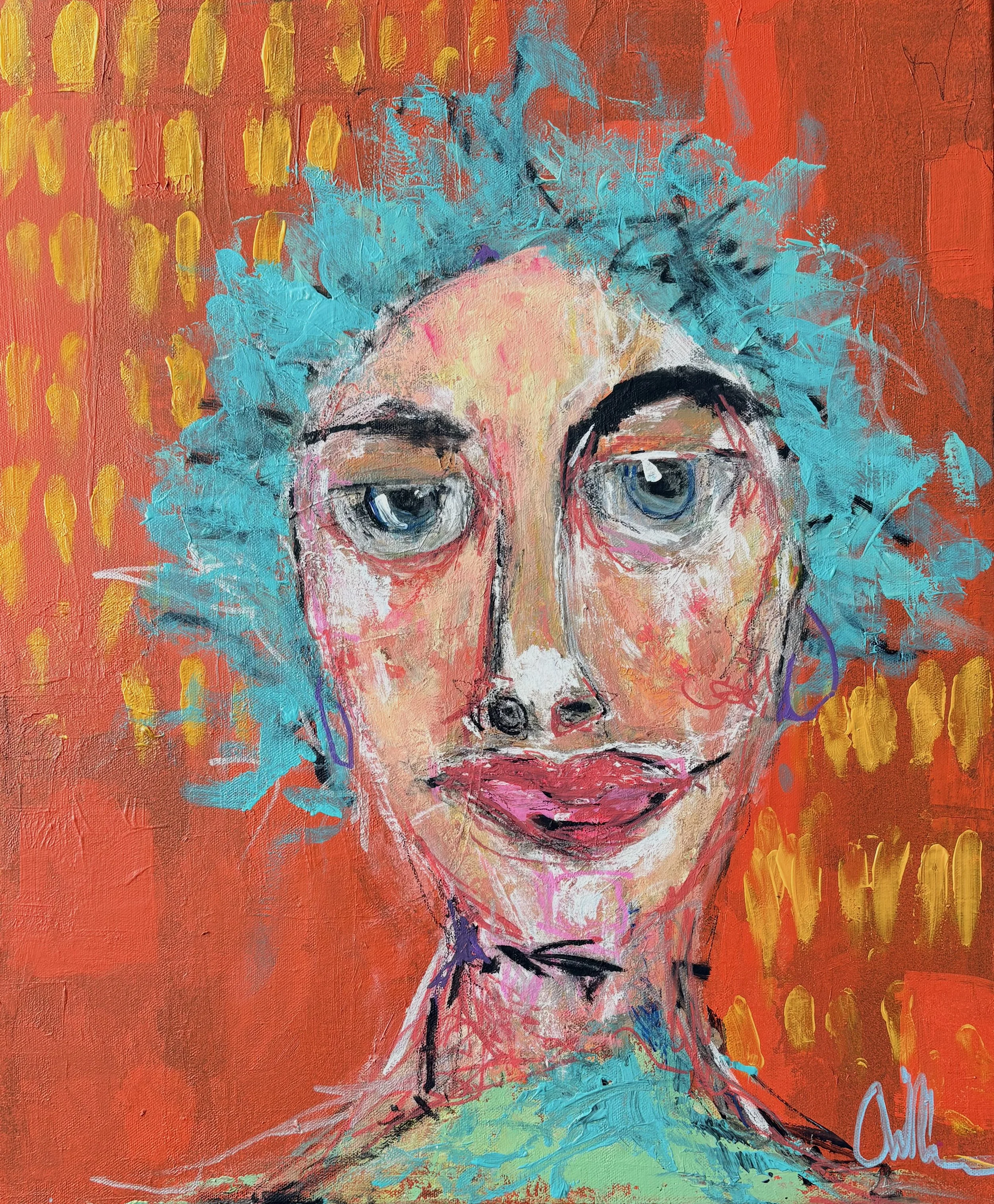 Bad Hair Day
24"X20"x.75" mixed media on gallery-wrapped canvas. 

$400