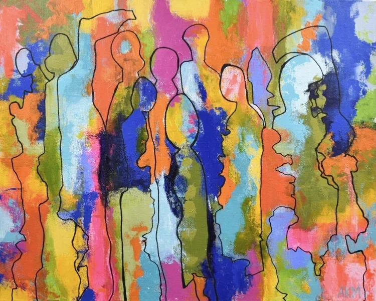 Not From Around Here
24” x 30” x 1.5” acrylic on gallery-wrapped canvas. 

$500.00