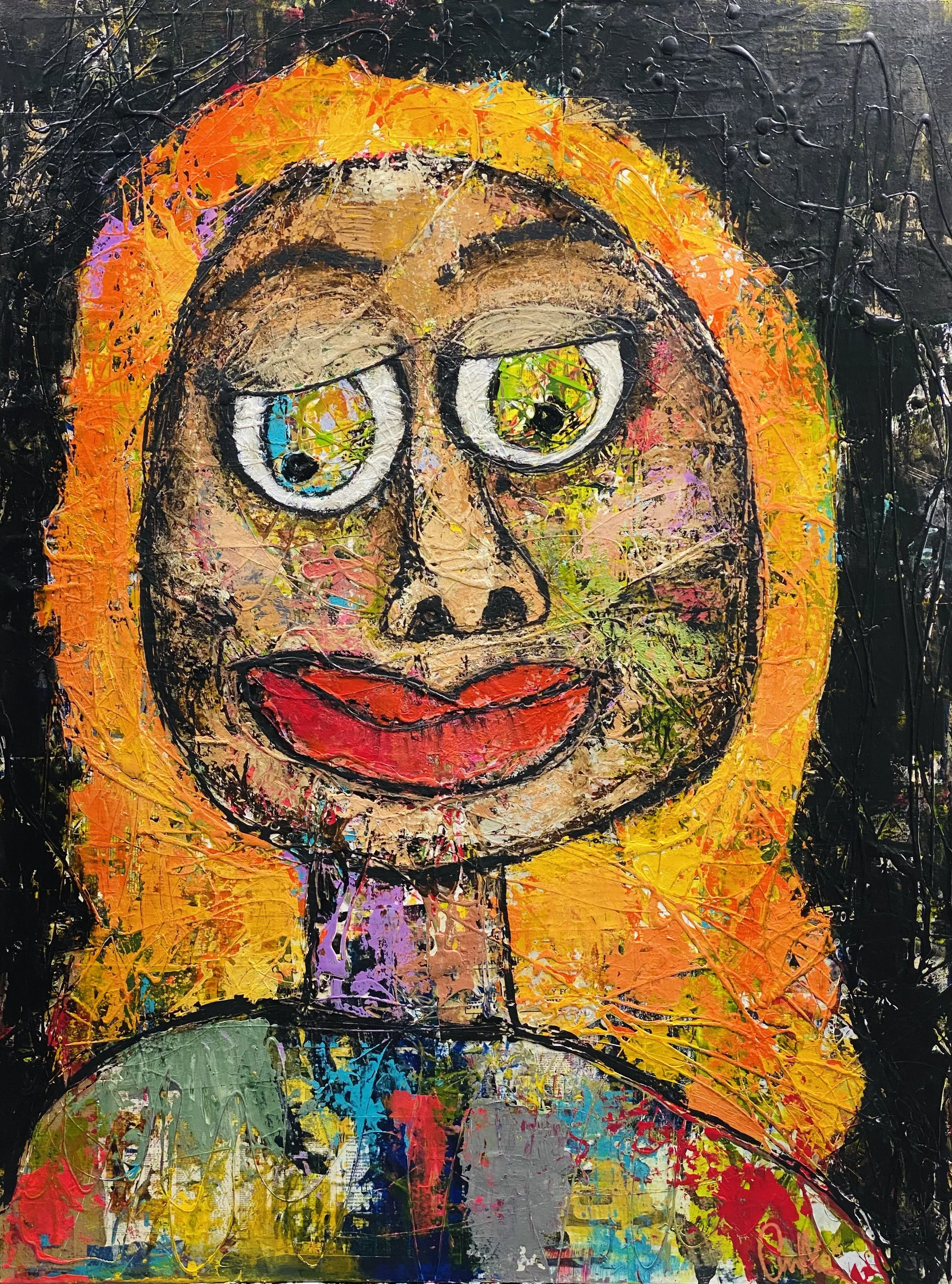 LOST ALONG THE WAY 48” x 36”x1.5” mixed media on gallery-wrapped canvas. 

$2800.00 