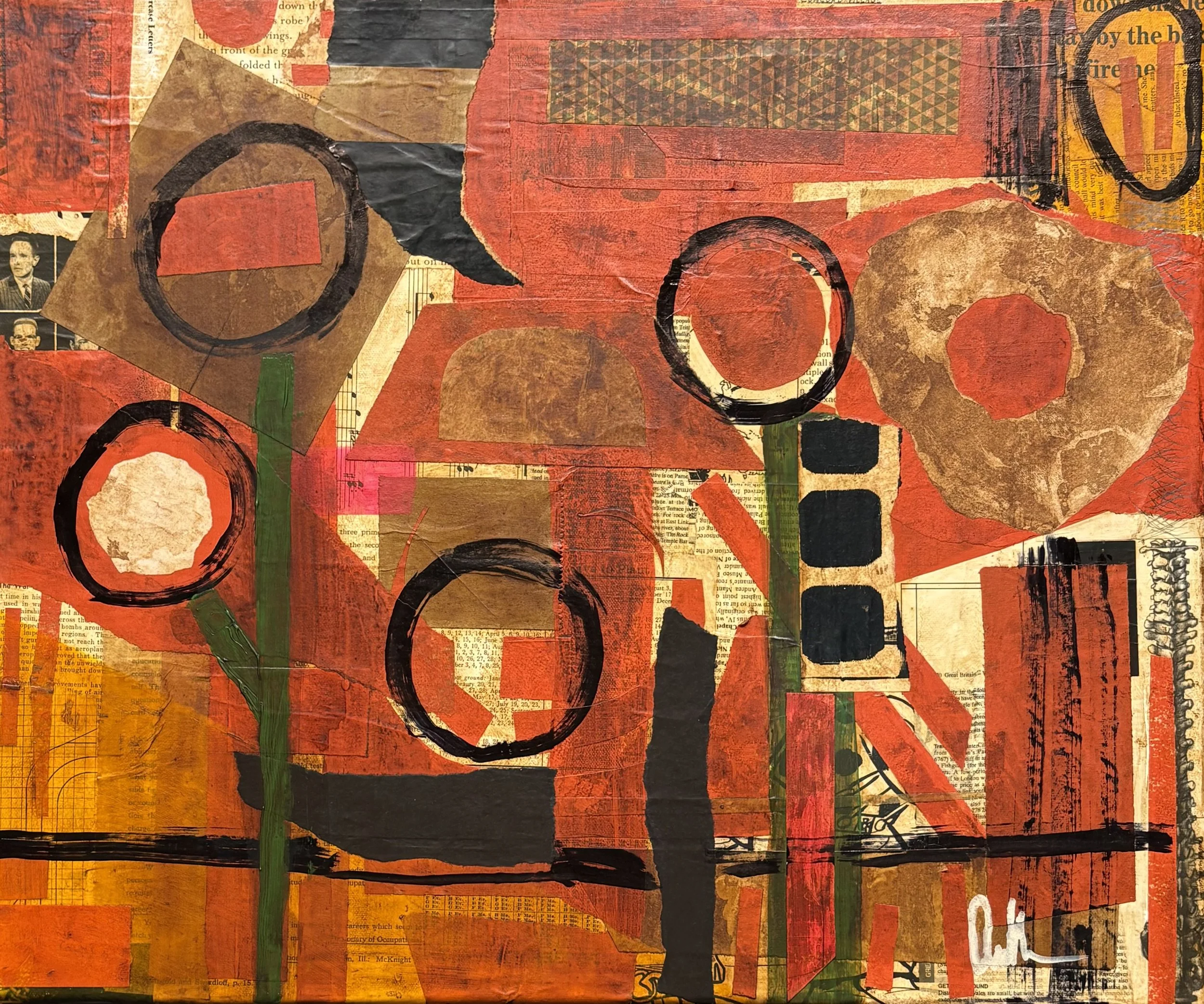 Heirloom Garden - 20x24 mixed media on gallery wrapped canvas $400