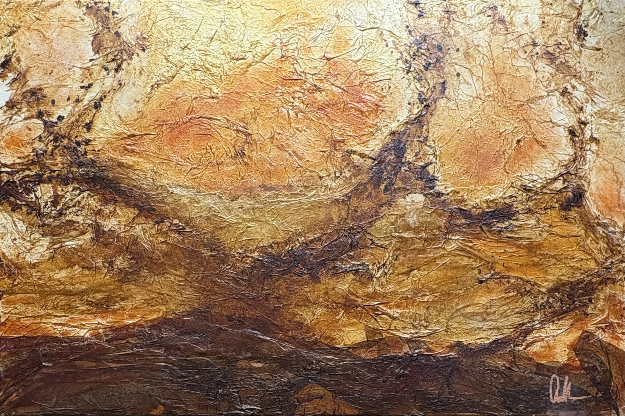 Desert Sun - 24x36 mixed media on gallery wrapped canvas $750