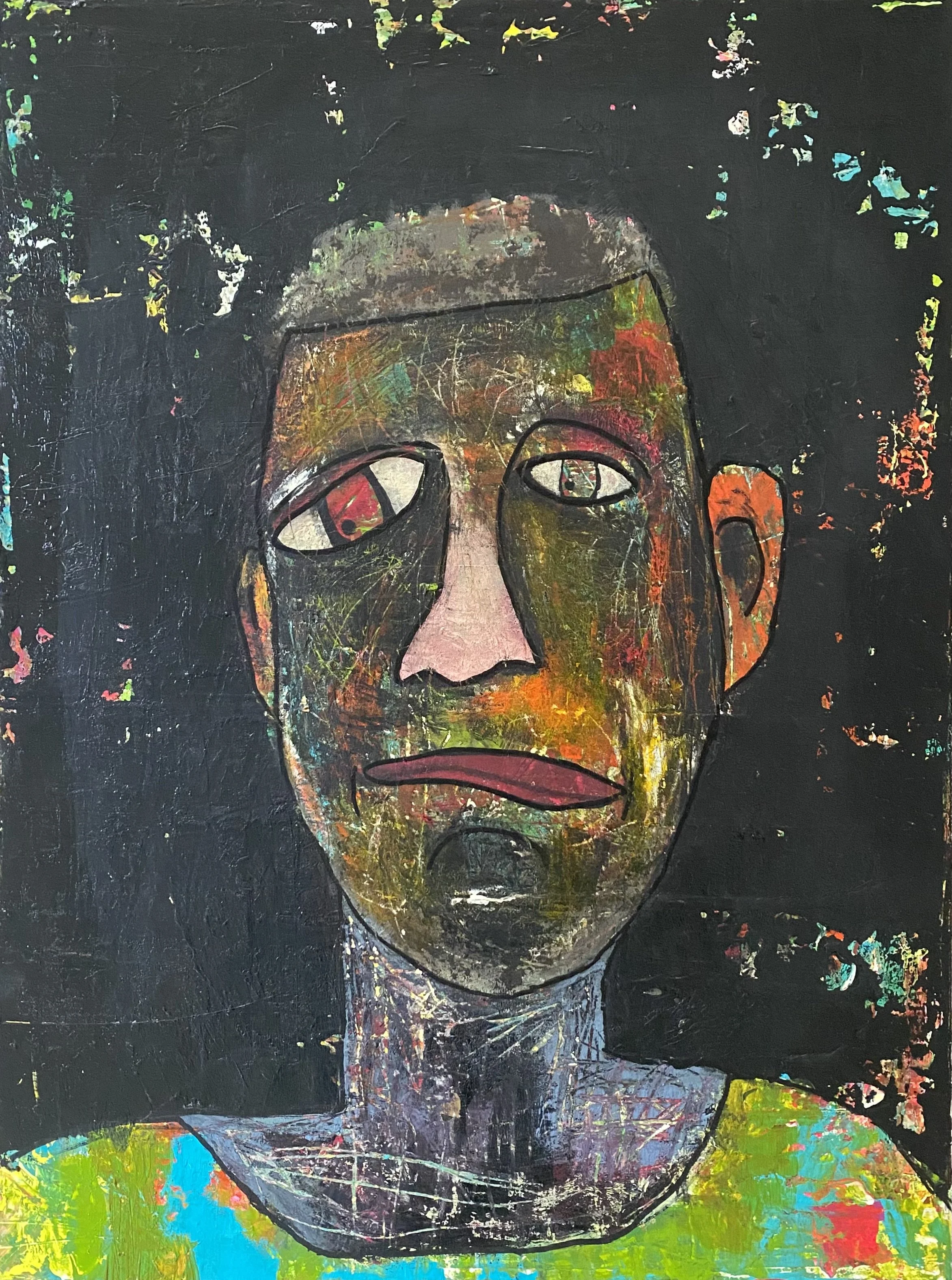 ONE GOOD EYE 24” x 18”x1.5” mixed media on gallery-wrapped canvas. 

$800.00 