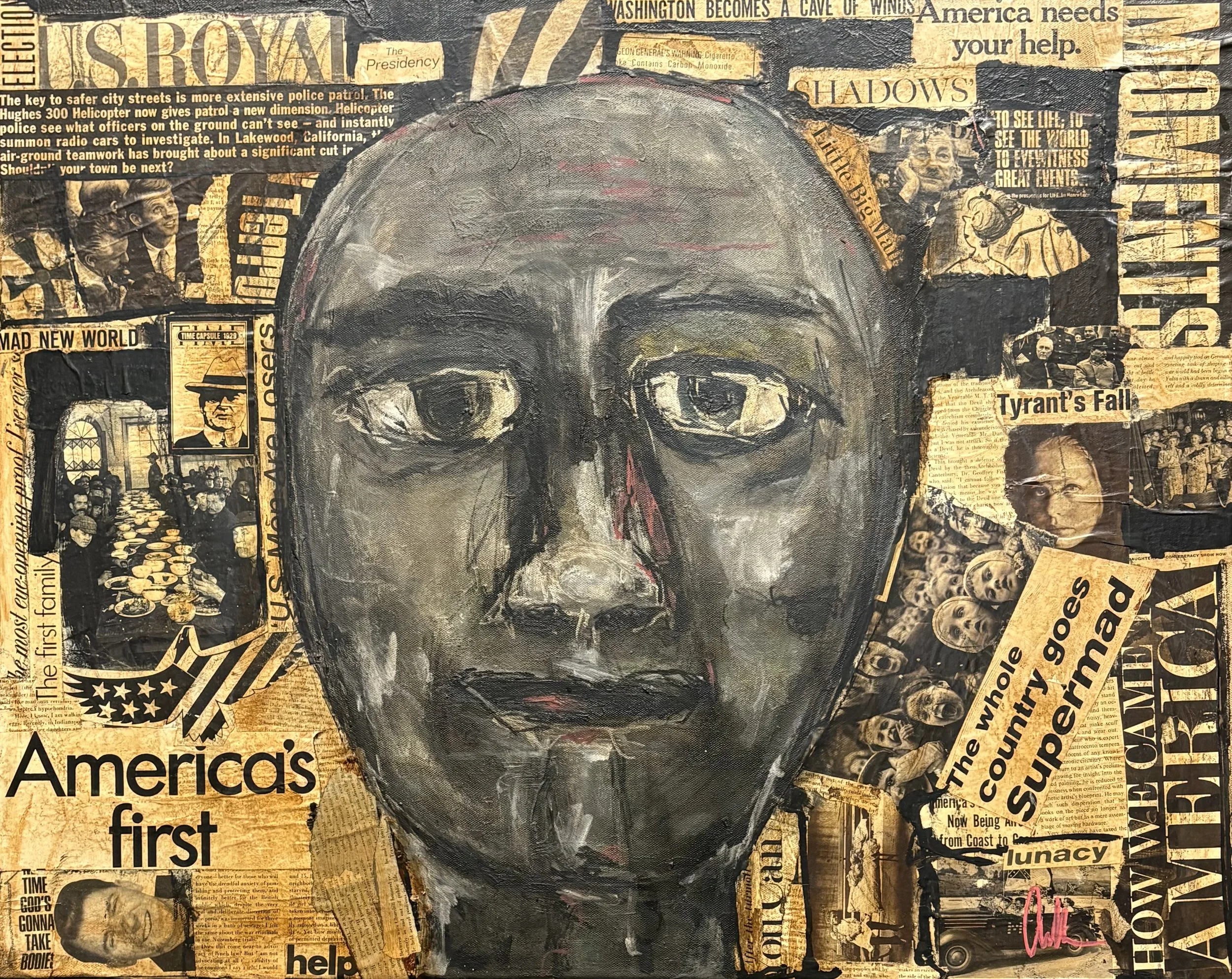 Just Another Day at the Office - 24x36 mixed media on gallery wrapped canvas $500