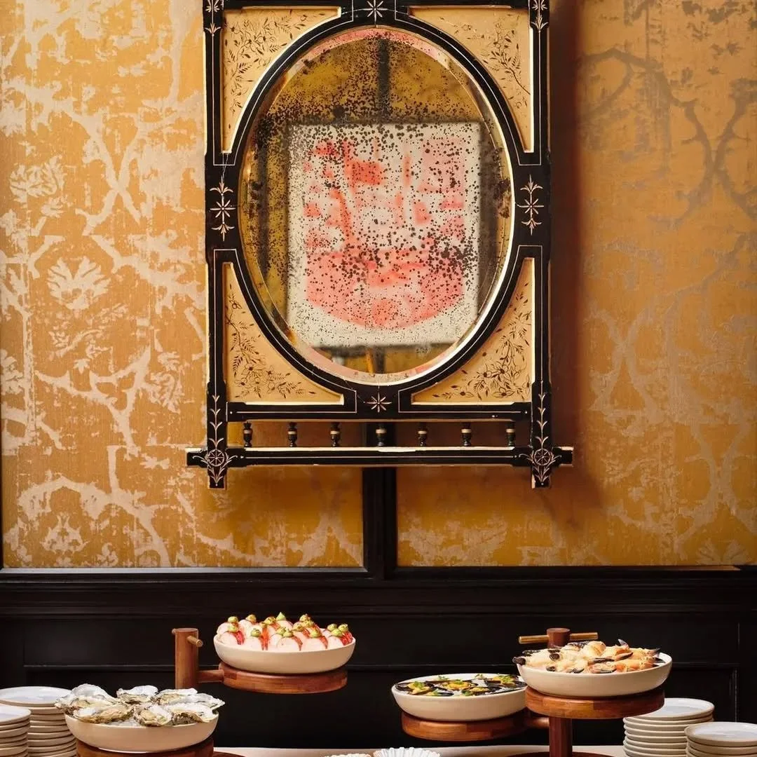 Our beautiful stands are designed to present multiple food dishes at the same time. Made from Walnut with brass handles.