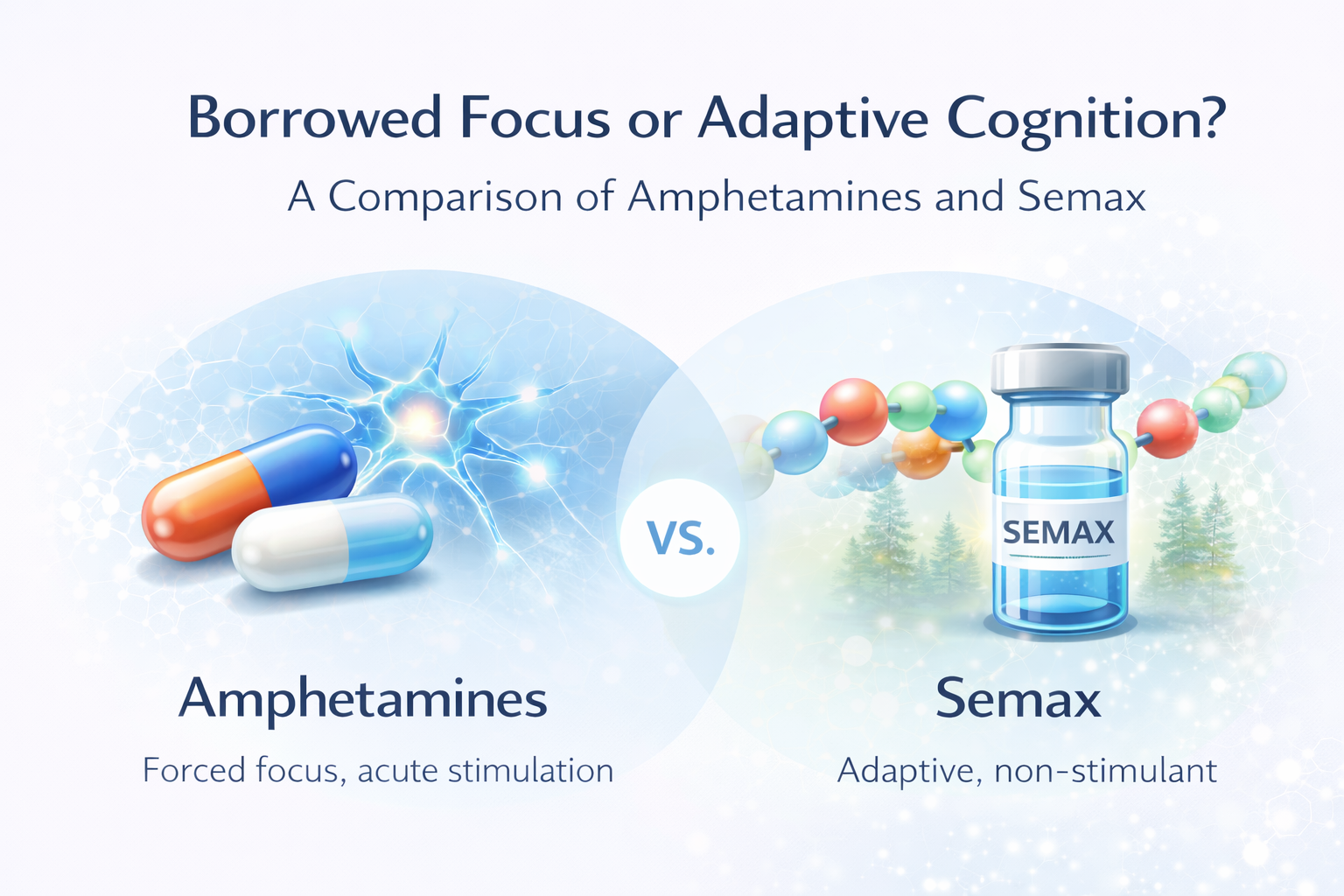 Focus at a Cost: Stimulant Amphetamines vs. Semax