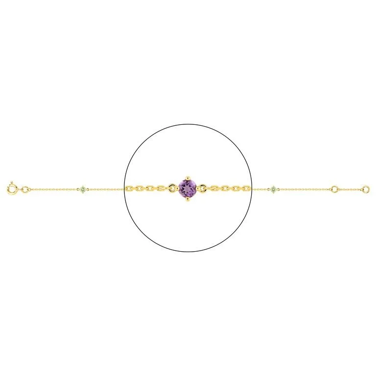 Pulsera de Oro Amarillo 18k/750 con Topacio.