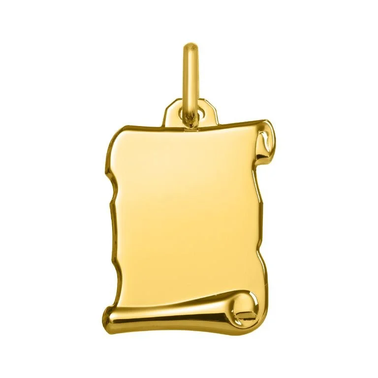 Colgante de pergamino en oro amarillo 18k/750