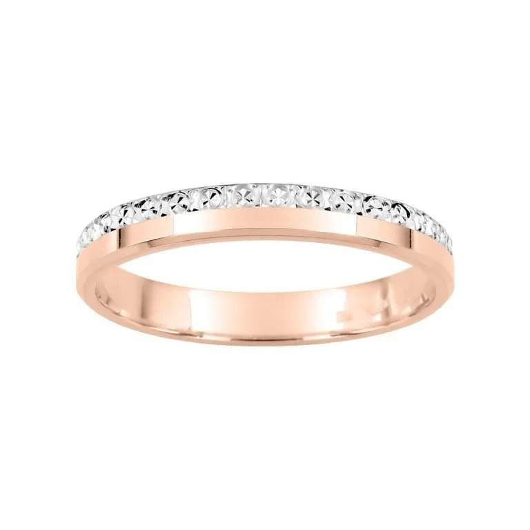 Alianza de boda  bicolor en oro 18k/750 3mm