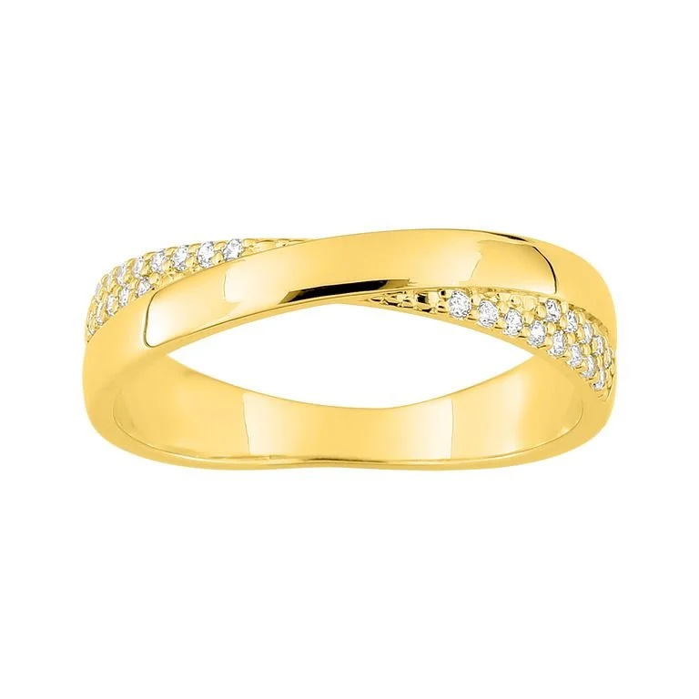 Anillo de Oro Amarillo 18k/750 y diamantes 0.13CT