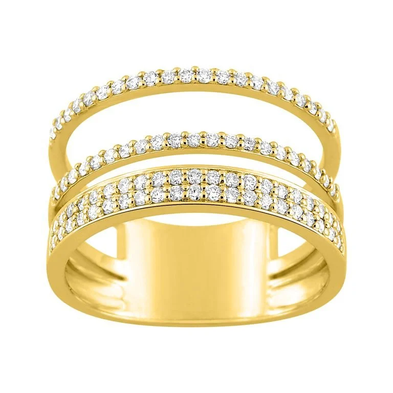 Anillo de Compromiso en Oro Amarillo de 18K/750 con Diamantes 0.42 CT