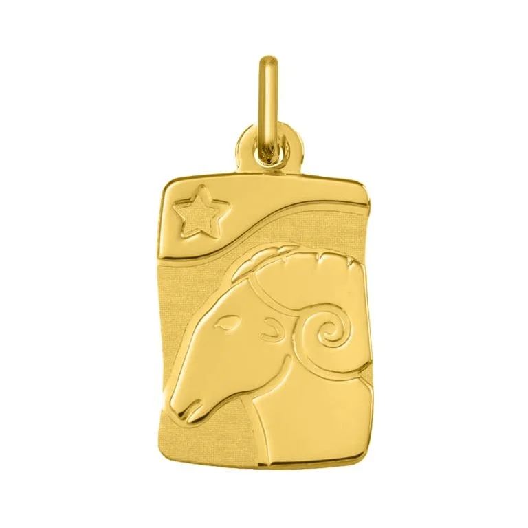 Colgante de signo del zodiaco en oro amarillo 18k/750